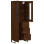 vidaXL Aparador alto madera contrachapada marrón roble 69,5x34x180 cm vidaXL Aparador alto madera contrachapada marrón roble 69,5x34x180 cm