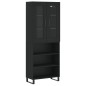 vidaXL Aparador alto madera contrachapada negro 69,5x34x180 cm vidaXL Aparador alto madera contrachapada negro 69,5x34x180 cm