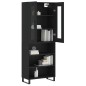 vidaXL Aparador alto madera contrachapada negro 69,5x34x180 cm vidaXL Aparador alto madera contrachapada negro 69,5x34x180 cm