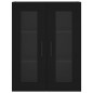vidaXL Aparador alto madera contrachapada negro 69,5x34x180 cm vidaXL Aparador alto madera contrachapada negro 69,5x34x180 cm