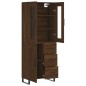 vidaXL Aparador alto madera contrachapada marrón roble 69,5x34x180 cm vidaXL Aparador alto madera contrachapada marrón roble 69,5x34x180 cm