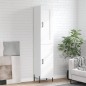 vidaXL Aparador alto madera contrachapada blanco brillo 34,5x34x180 cm vidaXL Aparador alto madera contrachapada blanco brillo 34,5x34x180 cm