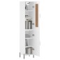 vidaXL Aparador alto madera contrachapada blanco brillo 34,5x34x180 cm vidaXL Aparador alto madera contrachapada blanco brillo 34,5x34x180 cm