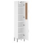 vidaXL Aparador alto madera contrachapada blanco brillo 34,5x34x180 cm vidaXL Aparador alto madera contrachapada blanco brillo 34,5x34x180 cm