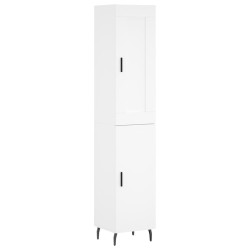 vidaXL Aparador alto madera contrachapada blanco 34,5x34x180 cm