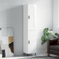 vidaXL Aparador alto madera contrachapada blanco brillo 34,5x34x180 cm vidaXL Aparador alto madera contrachapada blanco brillo 34,5x34x180 cm