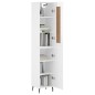 vidaXL Aparador alto madera contrachapada blanco brillo 34,5x34x180 cm vidaXL Aparador alto madera contrachapada blanco brillo 34,5x34x180 cm