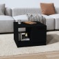 vidaXL Mesa de centro madera contrachapada negro 50x50x36 cm
