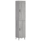 vidaXL Aparador alto madera contrachapada gris Sonoma 34,5x34x180 cm vidaXL Aparador alto madera contrachapada gris Sonoma 34,5x34x180 cm