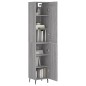 vidaXL Aparador alto madera contrachapada gris Sonoma 34,5x34x180 cm vidaXL Aparador alto madera contrachapada gris Sonoma 34,5x34x180 cm