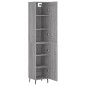 vidaXL Aparador alto madera contrachapada gris Sonoma 34,5x34x180 cm vidaXL Aparador alto madera contrachapada gris Sonoma 34,5x34x180 cm