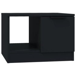 vidaXL Mesa de centro madera contrachapada negro 50x50x36 cm