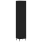 vidaXL Aparador de madera contrachapada negro 34,5x34x180 cm vidaXL Aparador de madera contrachapada negro 34,5x34x180 cm