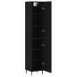 vidaXL Aparador de madera contrachapada negro 34,5x34x180 cm vidaXL Aparador de madera contrachapada negro 34,5x34x180 cm