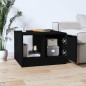 vidaXL Mesa de centro madera contrachapada negro 50x50x36 cm