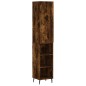 vidaXL Aparador de madera contrachapada roble ahumado 34,5x34x180 cm vidaXL Aparador de madera contrachapada roble ahumado 34,5x34x180 cm