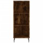 vidaXL Aparador de madera contrachapada roble ahumado 34,5x34x180 cm vidaXL Aparador de madera contrachapada roble ahumado 34,5x34x180 cm