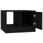 vidaXL Mesa de centro madera contrachapada negro 50x50x36 cm