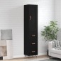 vidaXL Aparador de madera contrachapada negro 34,5x34x180 cm vidaXL Aparador de madera contrachapada negro 34,5x34x180 cm