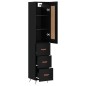 vidaXL Aparador de madera contrachapada negro 34,5x34x180 cm vidaXL Aparador de madera contrachapada negro 34,5x34x180 cm