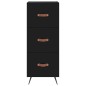 vidaXL Aparador de madera contrachapada negro 34,5x34x180 cm vidaXL Aparador de madera contrachapada negro 34,5x34x180 cm