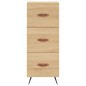 vidaXL Aparador de madera contrachapada roble Sonoma 34,5x34x180 cm vidaXL Aparador de madera contrachapada roble Sonoma 34,5x34x180 cm