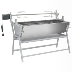 vidaXL Asador barbacoa de hierro y acero inoxidable 