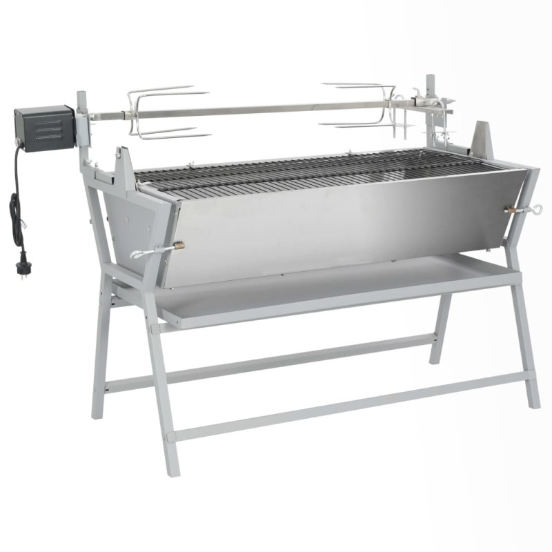 vidaXL Asador barbacoa de hierro y acero inoxidable vidaXL Asador barbacoa de hierro y acero inoxidable