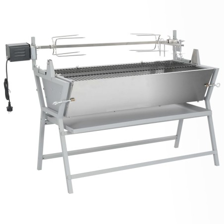 vidaXL Asador barbacoa de hierro y acero inoxidable 