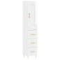 vidaXL Aparador alto madera contrachapada blanco brillo 34,5x34x180 cm vidaXL Aparador alto madera contrachapada blanco brillo 34,5x34x180 cm