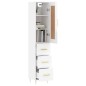 vidaXL Aparador alto madera contrachapada blanco brillo 34,5x34x180 cm vidaXL Aparador alto madera contrachapada blanco brillo 34,5x34x180 cm