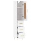 vidaXL Aparador alto madera contrachapada blanco brillo 34,5x34x180 cm vidaXL Aparador alto madera contrachapada blanco brillo 34,5x34x180 cm