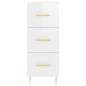 vidaXL Aparador alto madera contrachapada blanco brillo 34,5x34x180 cm vidaXL Aparador alto madera contrachapada blanco brillo 34,5x34x180 cm