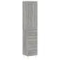 vidaXL Aparador alto madera contrachapada gris Sonoma 34,5x34x180 cm vidaXL Aparador alto madera contrachapada gris Sonoma 34,5x34x180 cm