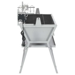 vidaXL Asador barbacoa de hierro y acero inoxidable 