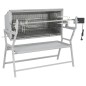 vidaXL Asador barbacoa de hierro y acero inoxidable vidaXL Asador barbacoa de hierro y acero inoxidable