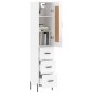 vidaXL Aparador alto madera contrachapada blanco brillo 34,5x34x180 cm vidaXL Aparador alto madera contrachapada blanco brillo 34,5x34x180 cm