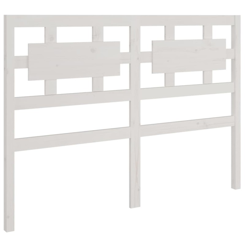 vidaXL Cabecero de cama madera maciza de pino blanco 125,5x4x100 cm vidaXL Cabecero de cama madera maciza de pino blanco 125,5x4x100 cm