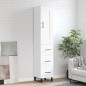 vidaXL Aparador alto madera contrachapada blanco 34,5x34x180 cm vidaXL Aparador alto madera contrachapada blanco 34,5x34x180 cm