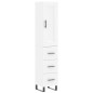 vidaXL Aparador alto madera contrachapada blanco 34,5x34x180 cm vidaXL Aparador alto madera contrachapada blanco 34,5x34x180 cm
