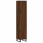 vidaXL Aparador alto madera contrachapada roble marrón 34,5x34x180 cm