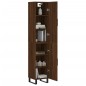 vidaXL Aparador alto madera contrachapada roble marrón 34,5x34x180 cm