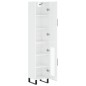 vidaXL Aparador alto madera contrachapada blanco brillo 34,5x34x180 cm vidaXL Aparador alto madera contrachapada blanco brillo 34,5x34x180 cm