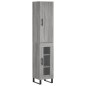 vidaXL Aparador alto madera contrachapada gris Sonoma 34,5x34x180 cm vidaXL Aparador alto madera contrachapada gris Sonoma 34,5x34x180 cm