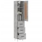 vidaXL Aparador de madera contrachapada gris hormigón 34,5x34x180 cm vidaXL Aparador de madera contrachapada gris hormigón 34,5x34x180 cm