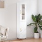 vidaXL Aparador alto madera contrachapada blanco brillo 34,5x34x180 cm vidaXL Aparador alto madera contrachapada blanco brillo 34,5x34x180 cm