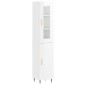 vidaXL Aparador alto madera contrachapada blanco brillo 34,5x34x180 cm vidaXL Aparador alto madera contrachapada blanco brillo 34,5x34x180 cm