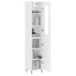 vidaXL Aparador alto madera contrachapada blanco brillo 34,5x34x180 cm vidaXL Aparador alto madera contrachapada blanco brillo 34,5x34x180 cm
