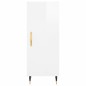vidaXL Aparador alto madera contrachapada blanco brillo 34,5x34x180 cm vidaXL Aparador alto madera contrachapada blanco brillo 34,5x34x180 cm