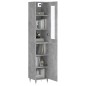 vidaXL Aparador de madera contrachapada gris hormigón 34,5x34x180 cm vidaXL Aparador de madera contrachapada gris hormigón 34,5x34x180 cm